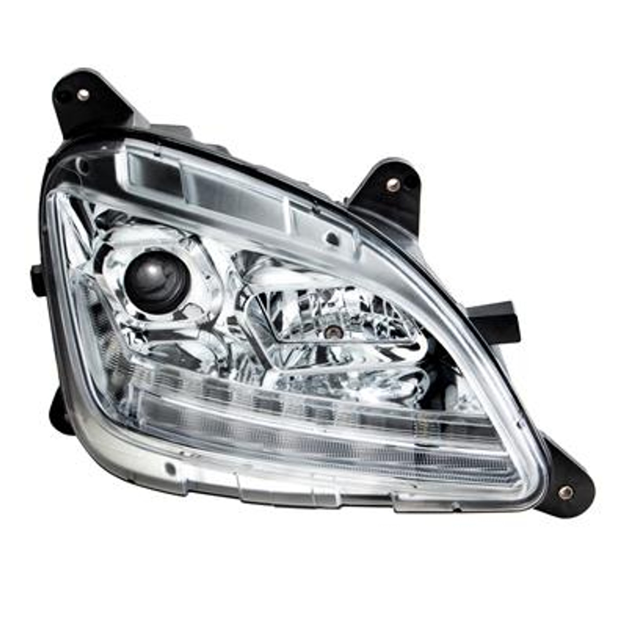 Chrome Projection Headlight With LED Sequential Turn and DRL For 2012-2021 Peterbilt 579- Passenger