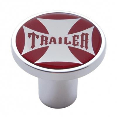 "Trailer" Air Valve Knob Red Maltese Cross Sticker