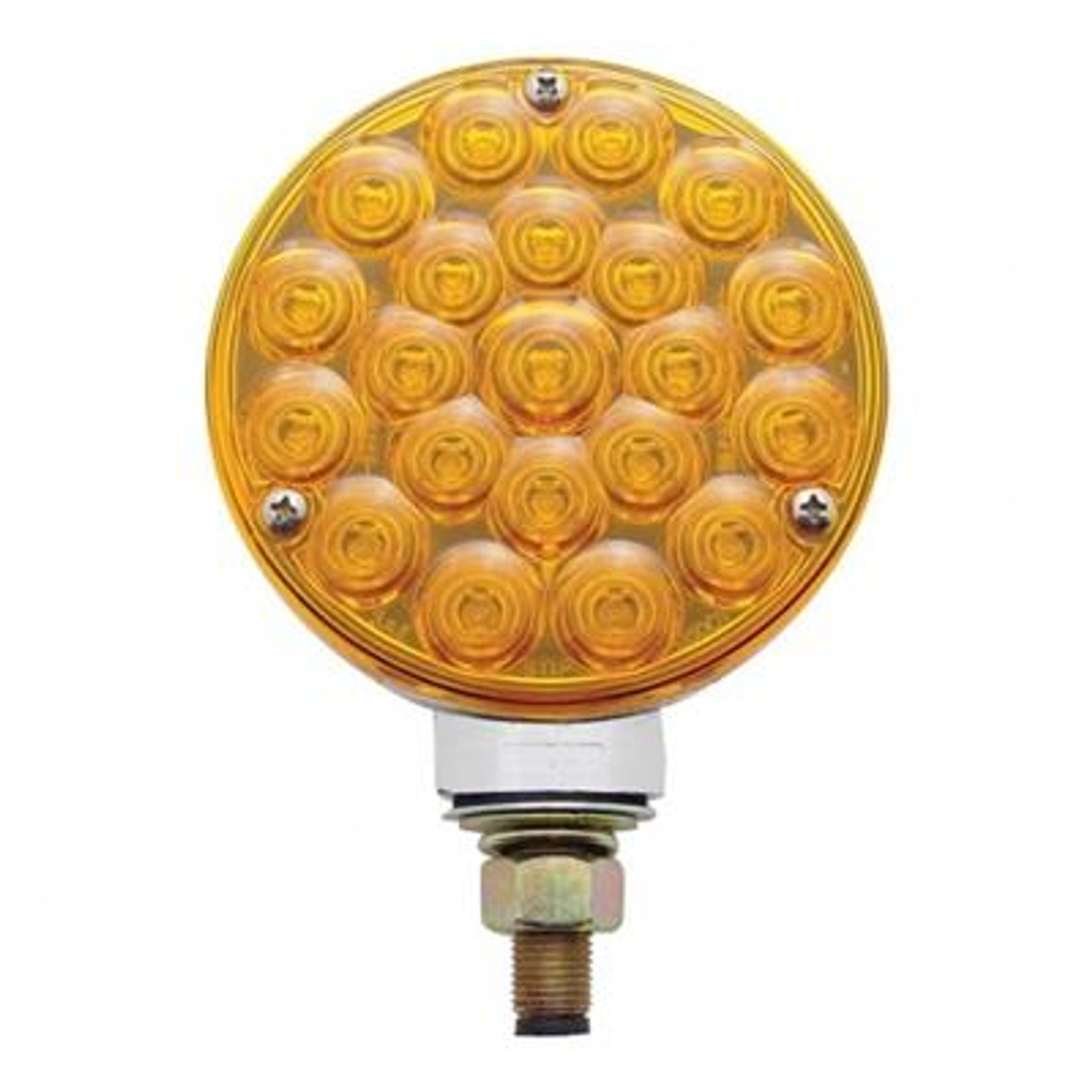 21 LED Single Face Turn Signal Light - Amber LED/Amber Lens
