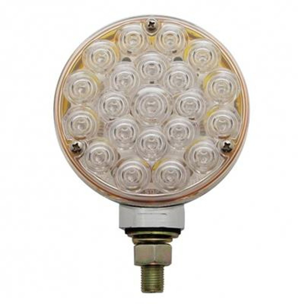 21 LED Single Face Turn Signal Light - Amber LED/Clear Lens