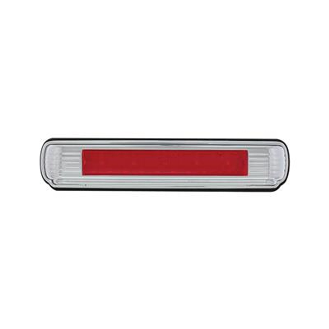 Chrome License Plate Light With Red LED 3rd Brake Light - Red LED/Red Lens