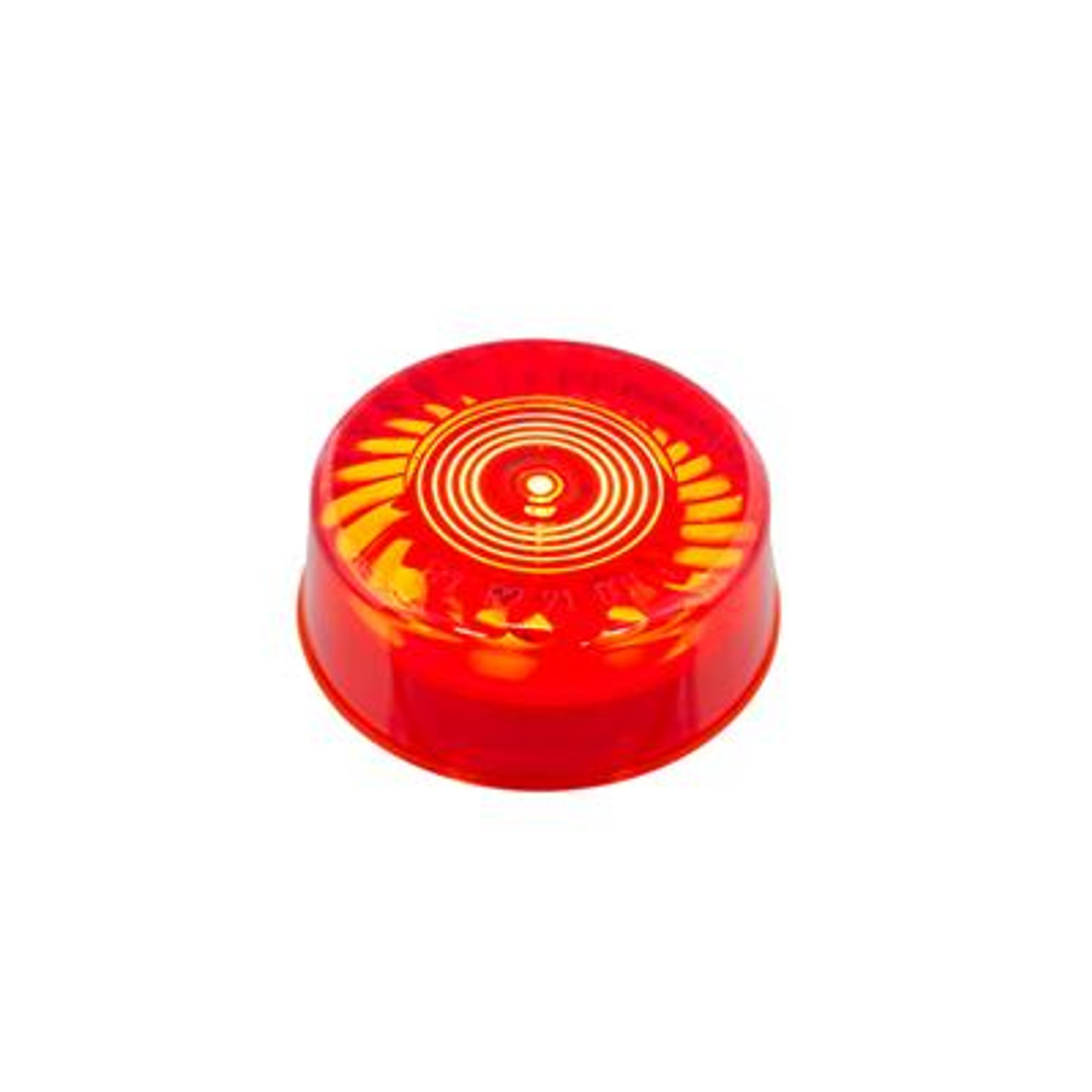 7 LED 2" Round Turbine Light (Clearance/Marker) - Red LED/Red Lens
