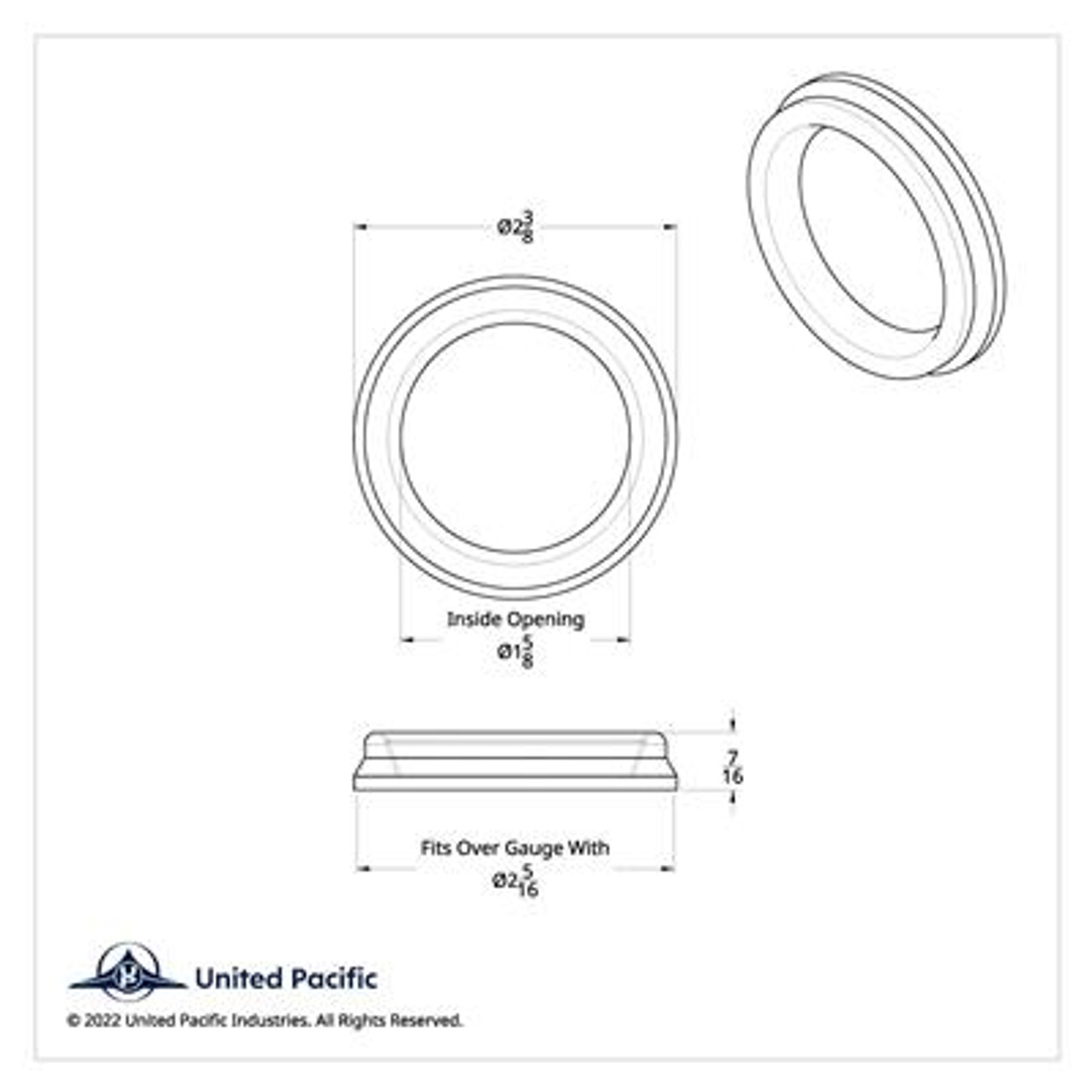 Small Gauge Bezel For Kenworth & Peterbilt