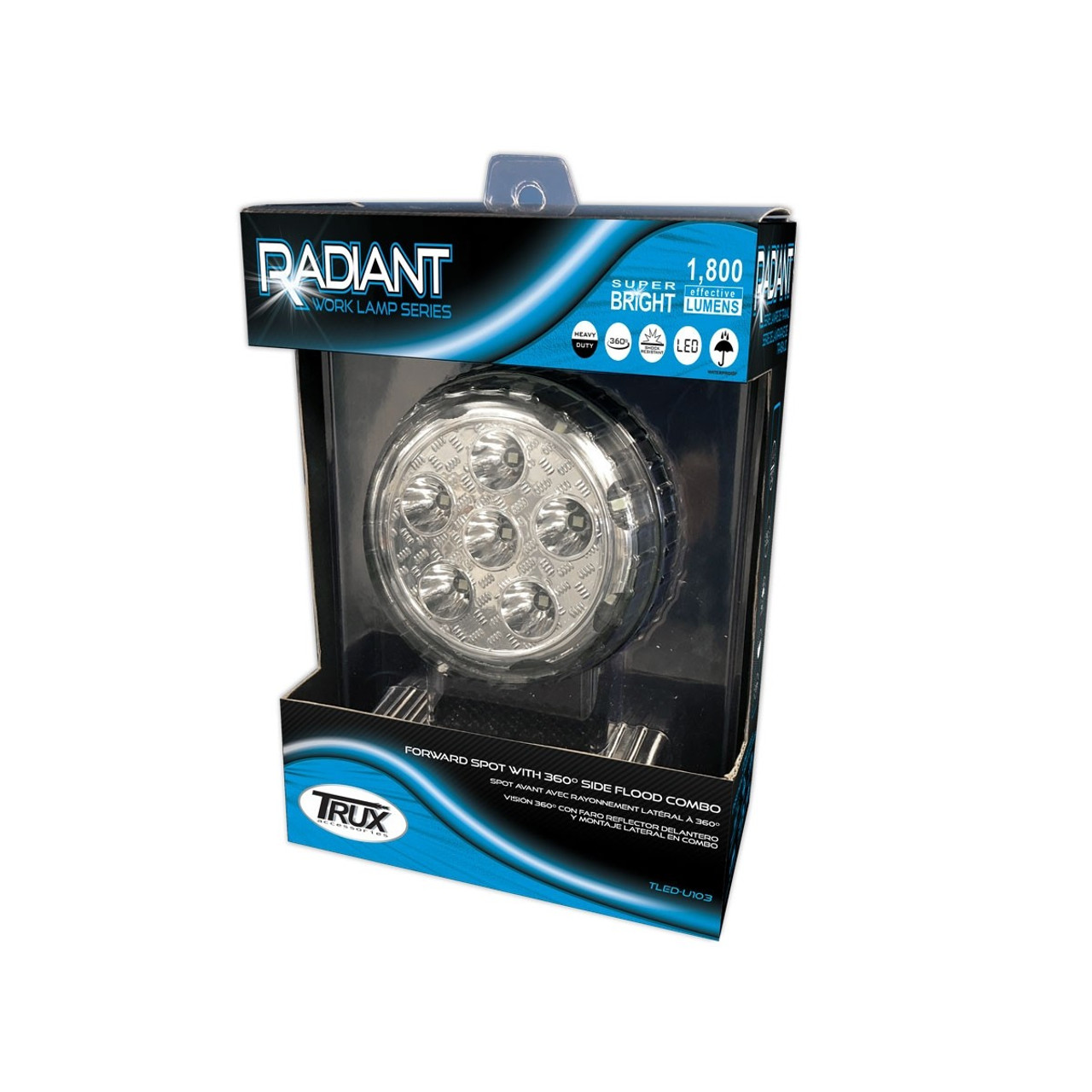 4.5" ROUND 'RADIANT SERIES' COMBINATION SPOT & FLOOD LED WORK LAMP WITH 360° SIDE LIGHT OUTPUT