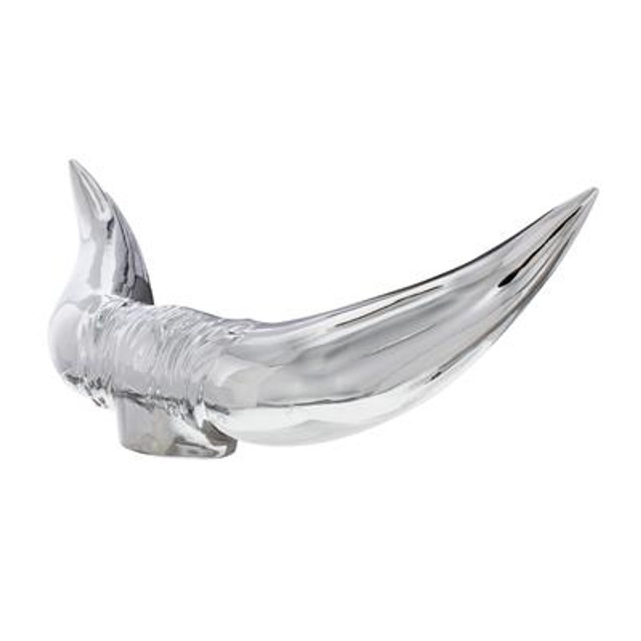 Die-Cast Bull Horn Hood Ornament - Chrome