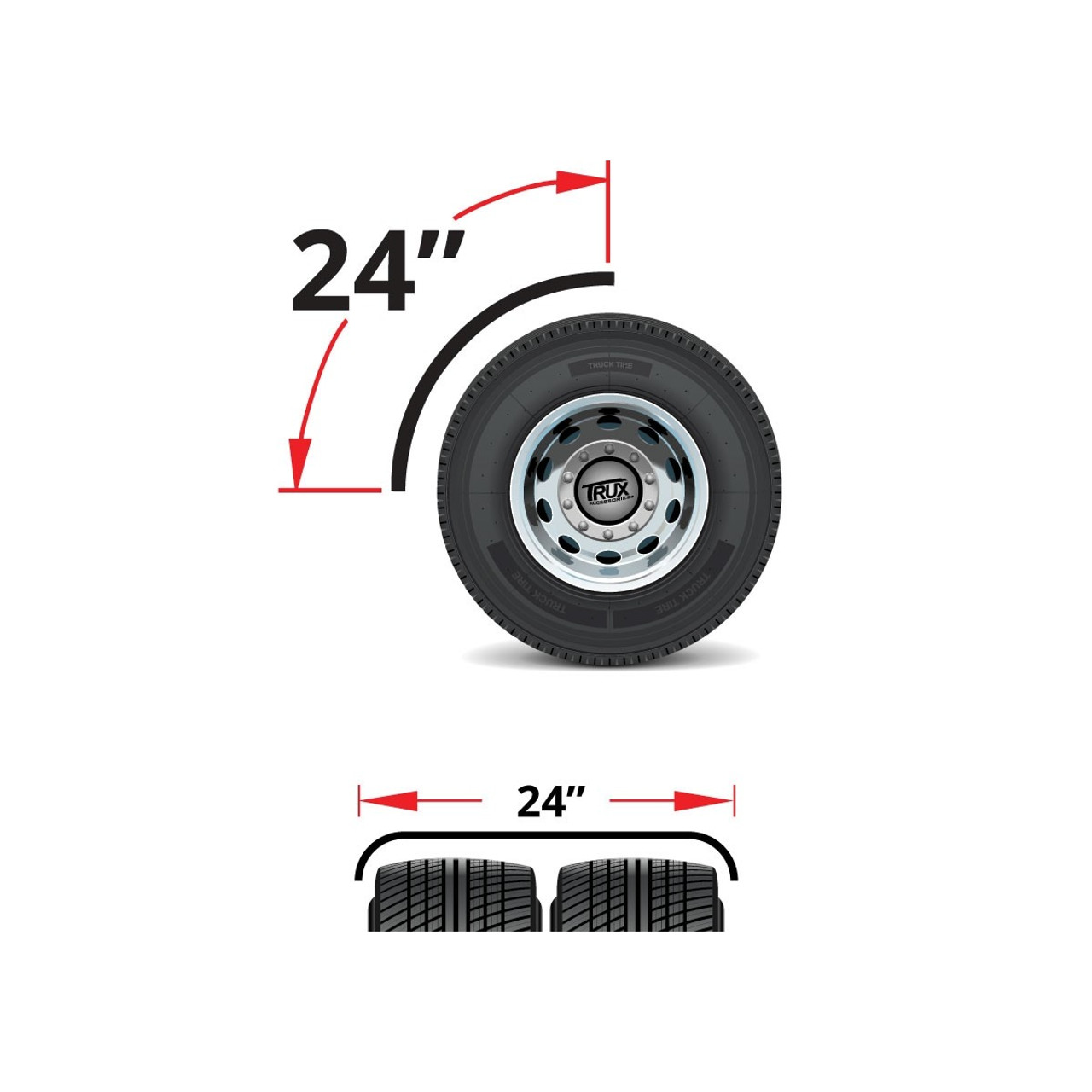 24" Quarter Fender Post Mount Kit with Triangle Mounts - 16 Ga.