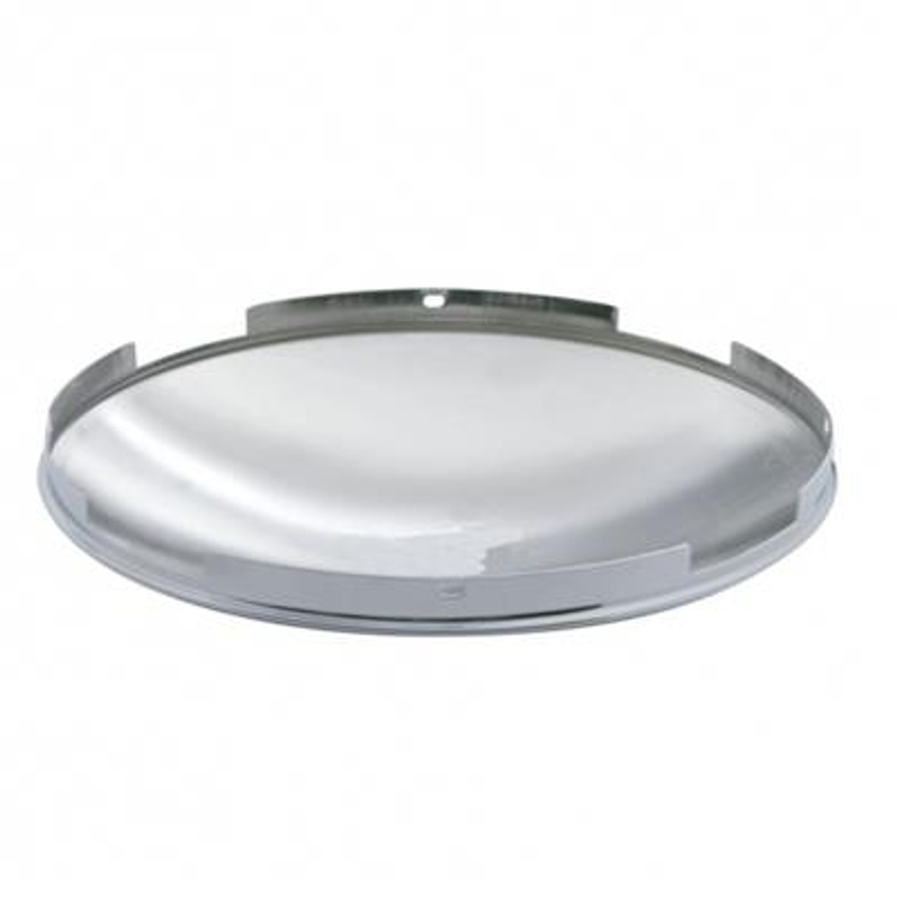 4 Even Notched Stainless Steel Dome Front Hub Cap - 7/16" Lip