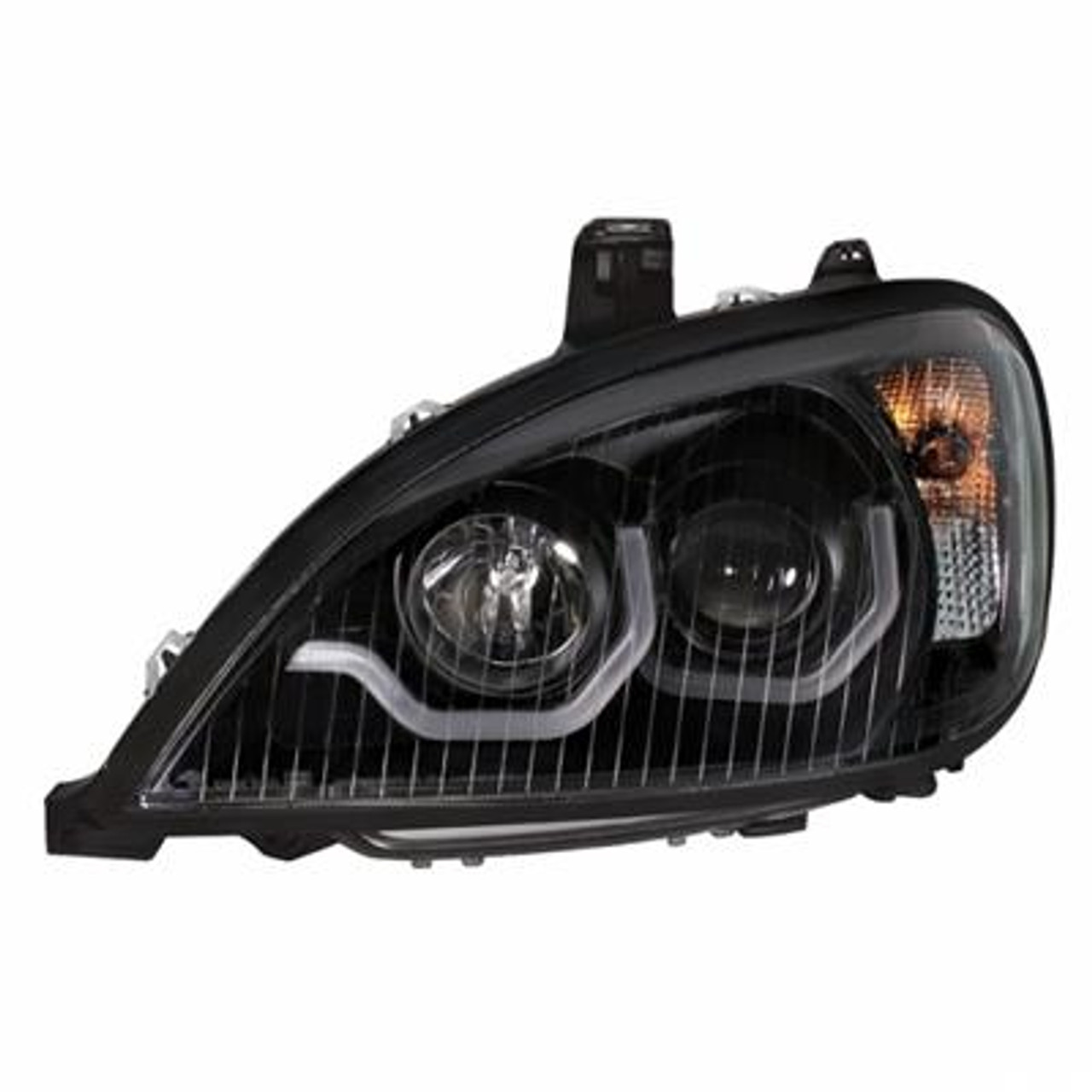 Blackout Projection Headlight With Dual Function Light Bar For 2001-2020 Freightliner Columbia - Driver