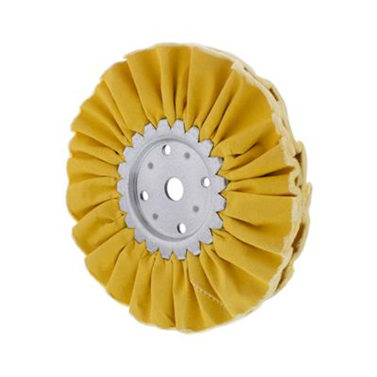 8" Yellow Treated Airway Buff - 5/8" & 1/2" Arbor