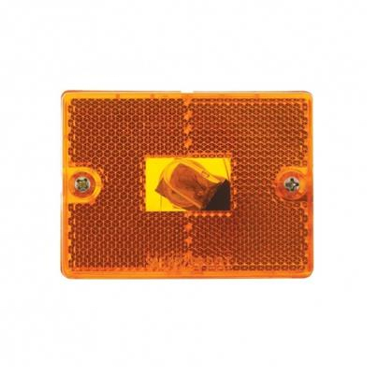 Rectangular Light (Clearance/Marker) With Reflex Lens - Amber Lens