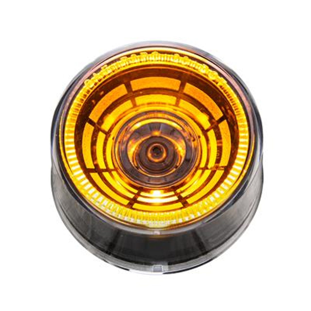 4 LED 2" Round Abyss Light (Clearance/Marker) - Amber LED/Clear Lens
