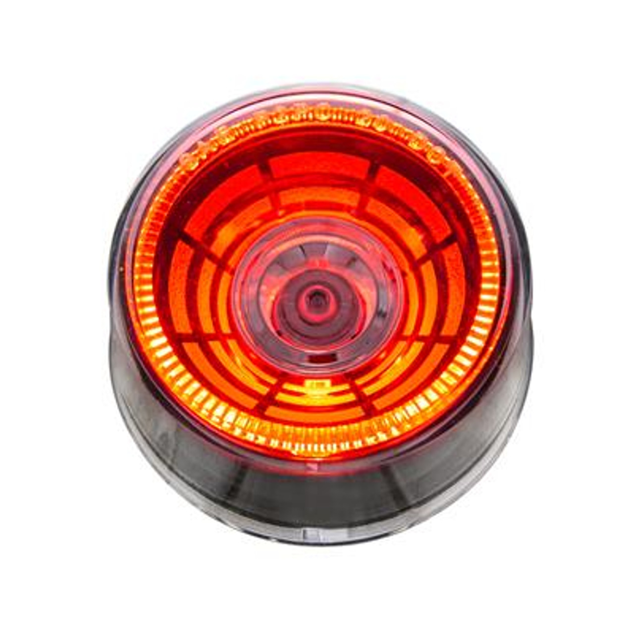 4 LED 2" Round Abyss Light (Clearance/Marker) - Red LED/Clear Lens