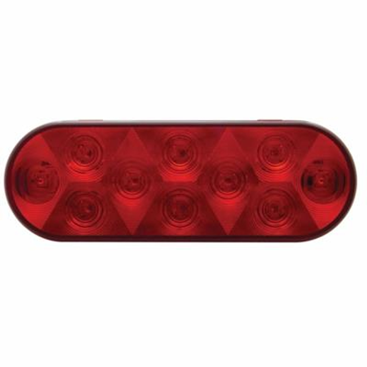 10 LED Oval Light Kit (Stop, Turn & Tail) - Red LED/Red Lens