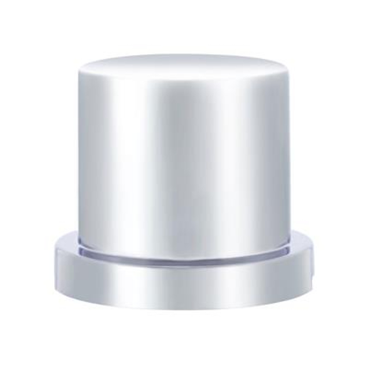 1-1/8" X 1-1/2" Chrome Plastic Flat Top Nut Cover - Push-On (Bulk)