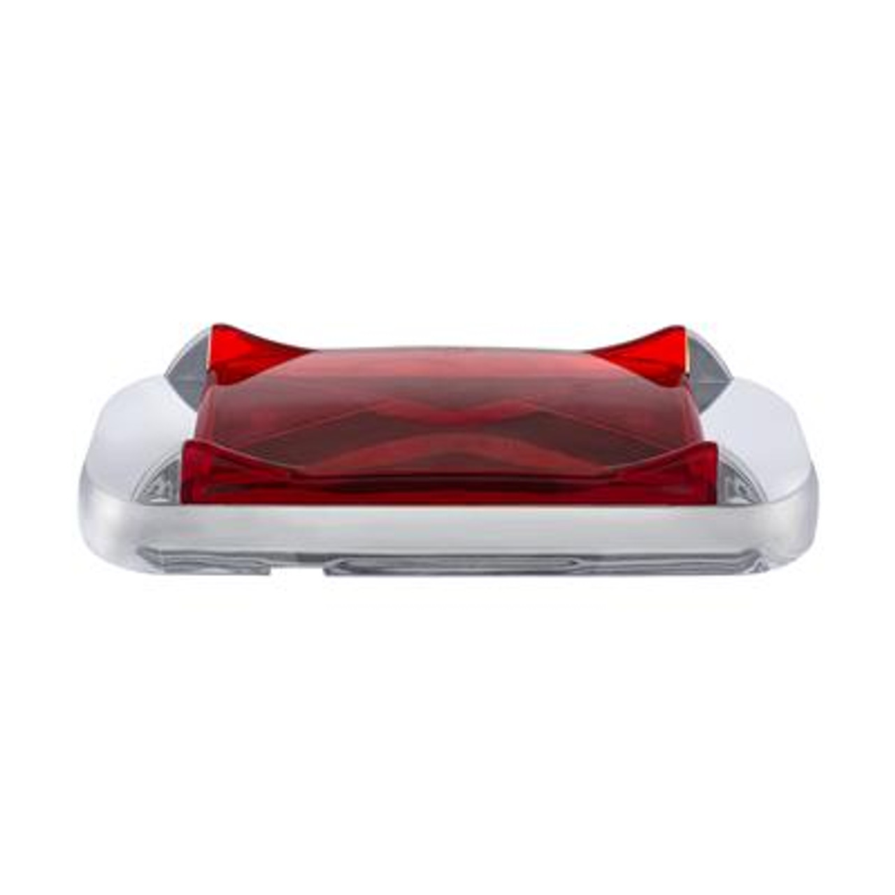 4 LED Saber Rectangular Marker Light With Red Lens