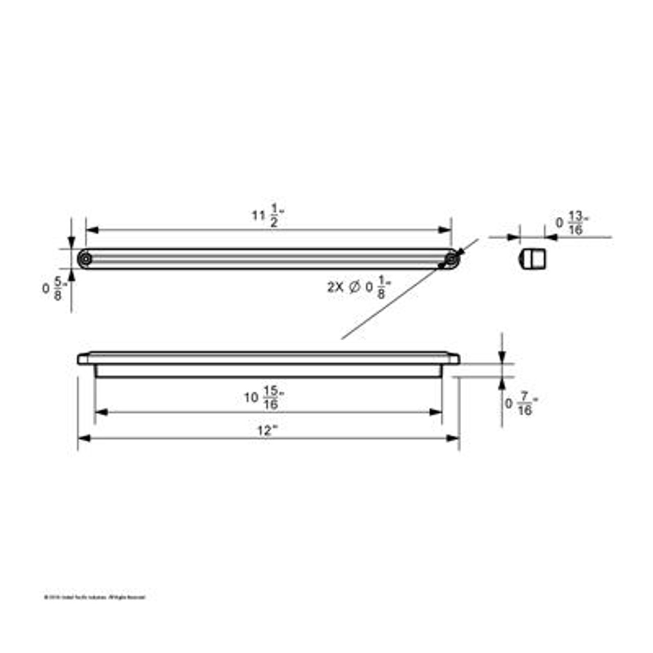 24 LED Dual Function 12" GloLight Bar (Turn Signal) - Amber LED & Lens (Bulk)