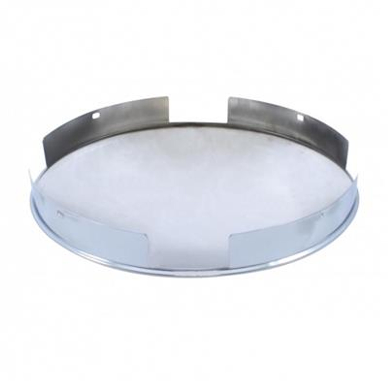 4 Even Notched Stainless Steel Dome Front Hub Cap - 1" Lip