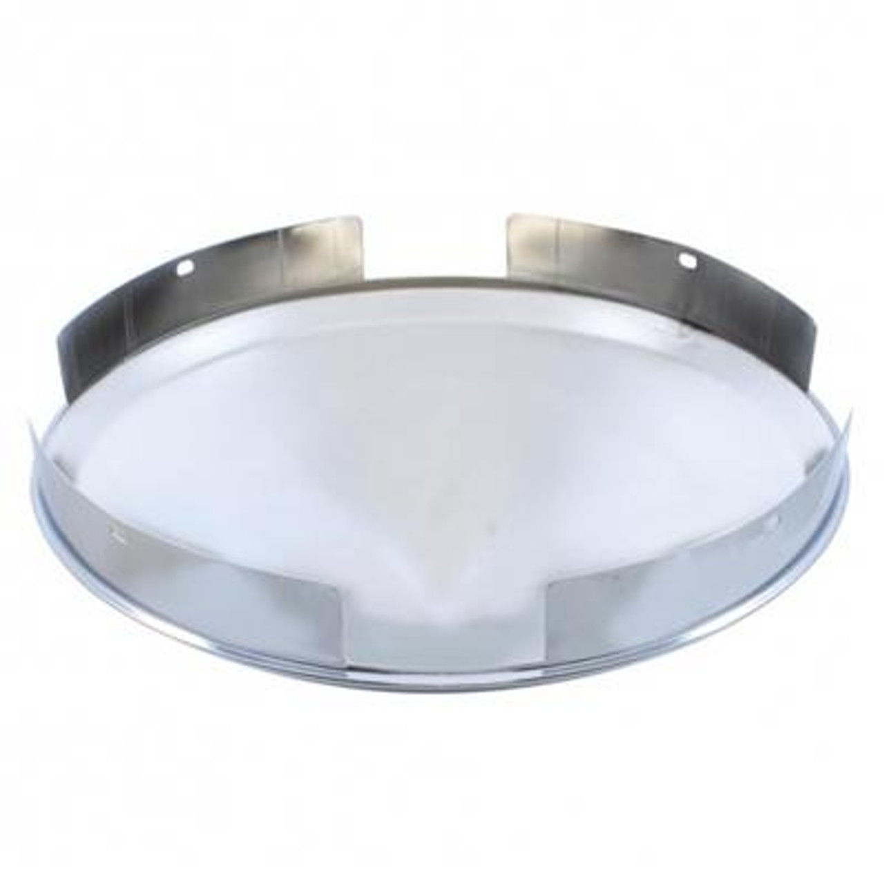 4 Even Notched Stainless Steel Pointed Front Hub Cap - 1" Lip