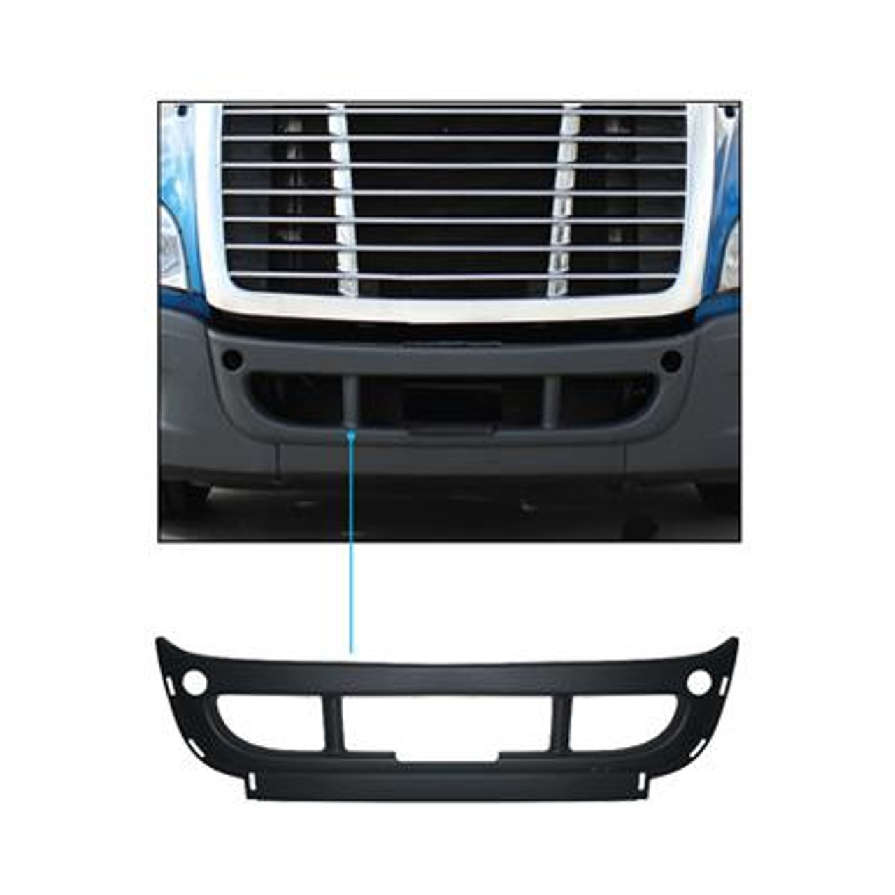 Center Bumper Without Center Trim Mounting Holes For 2008-2017 Freightliner Cascadia (Box Of 5)