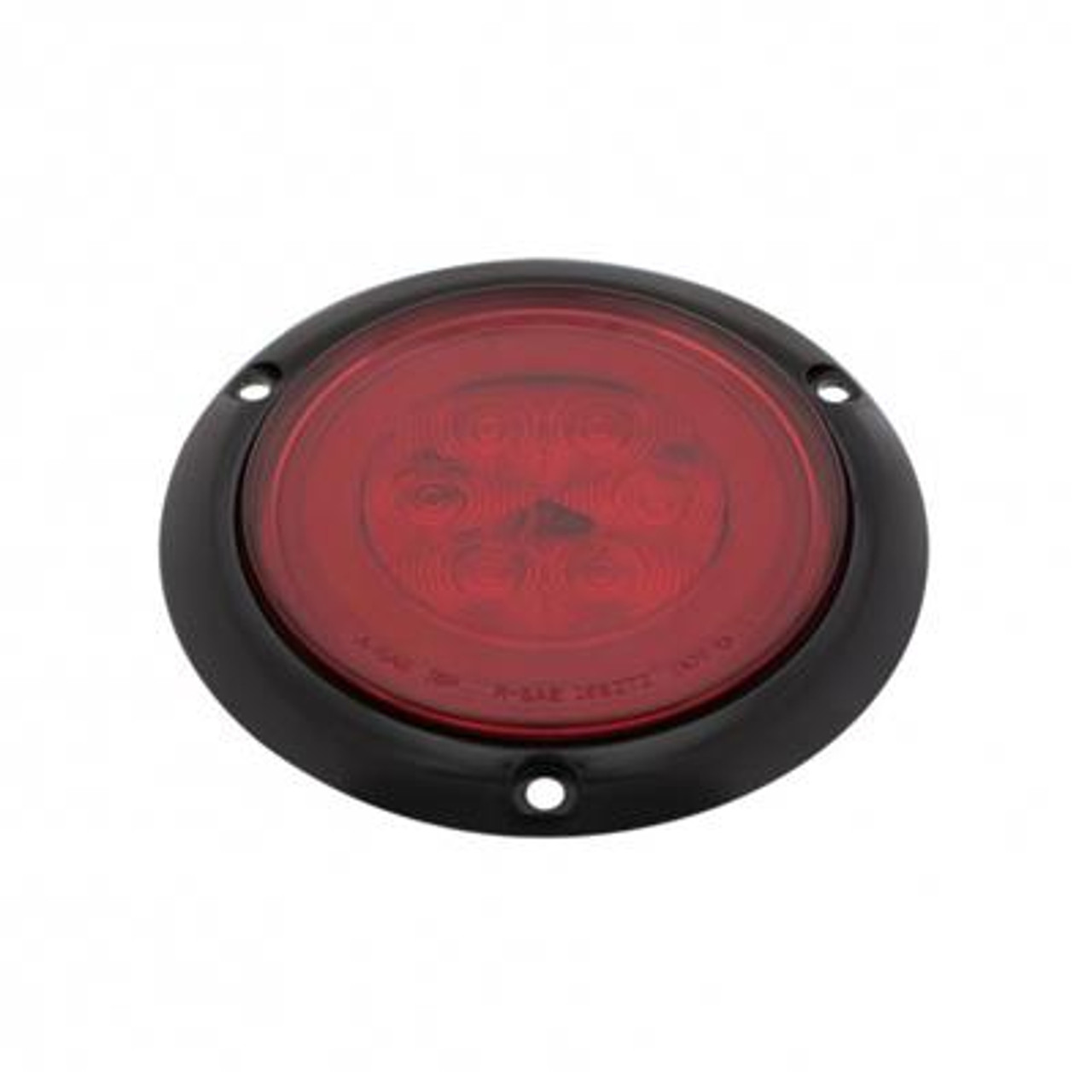 21 LED 4" Round Flange Mount GloLight (Stop, Turn & Tail) - Red LED/Red Lens