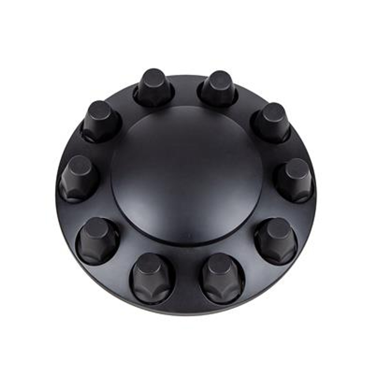 Dome Front Axle Cover With- 33mm Standard Thread-On Nut Covers - Matte Black