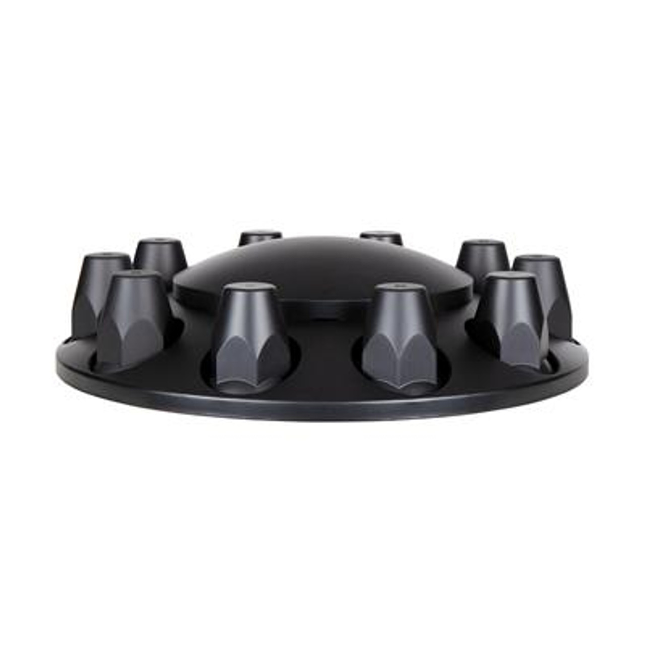 Dome Front Axle Cover With- 33mm Standard Thread-On Nut Covers - Matte Black