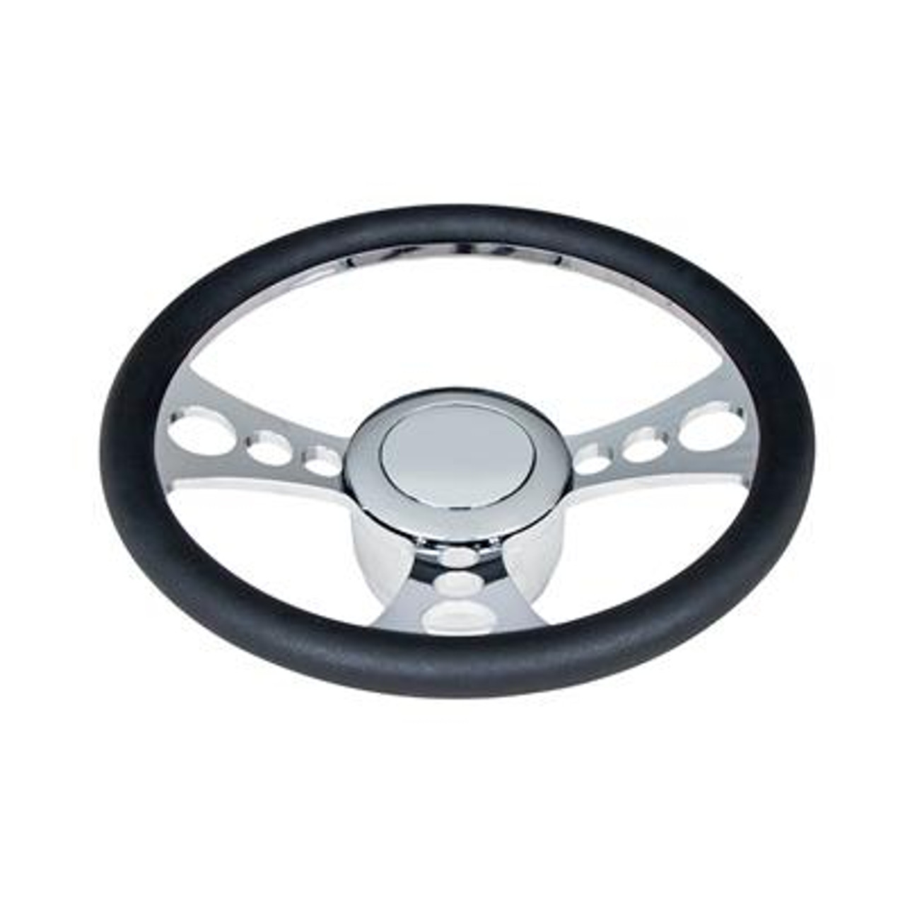 Chrome Billet Style Aluminum Horn Button