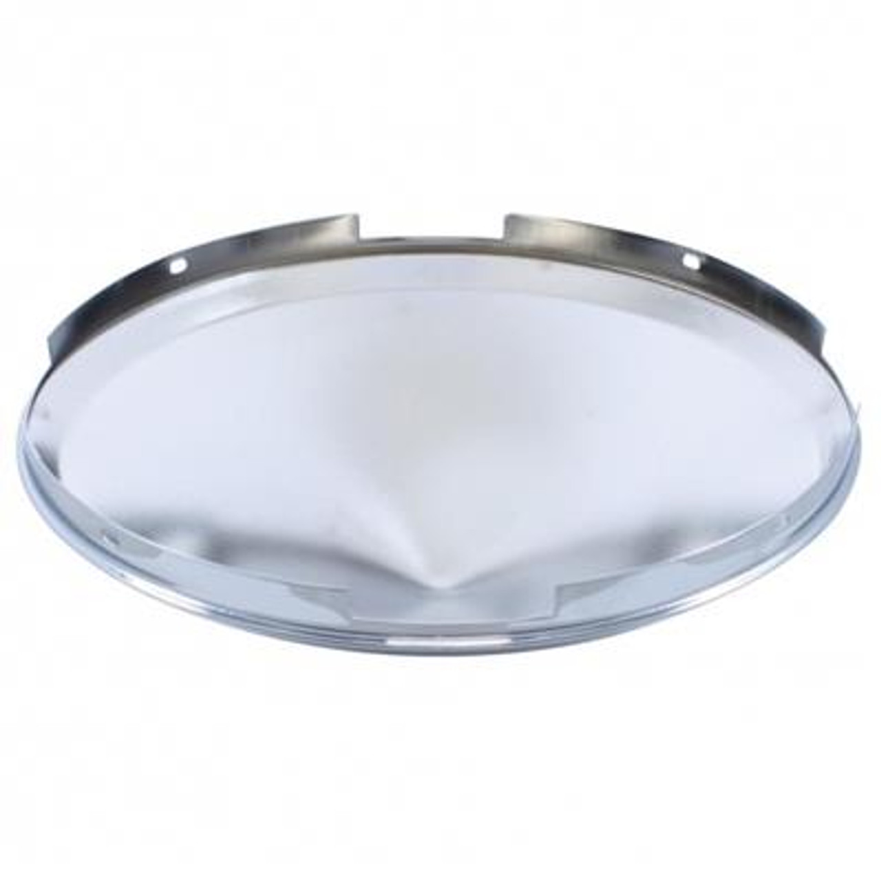 4 Even Notched Chrome Pointed Front Hub Cap - 7/16" Lip