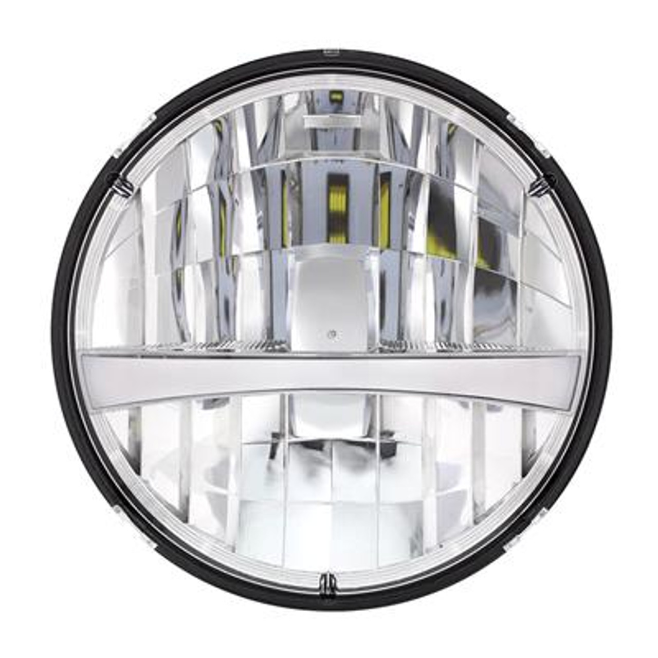 ULTRALIT - High Power LED 7" Headlight With Turn Signal & White Position Light Bar