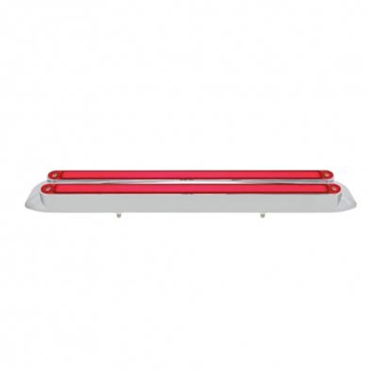 Dual  24 LED Dual Function 12" GloLight Bar With Bezel - Red LED/Red Lens