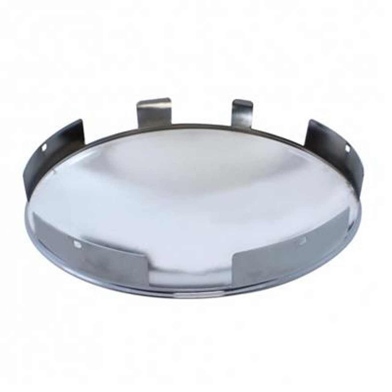 6 Uneven Stainless Steel Dome Front Hub Cap - 1" Lip