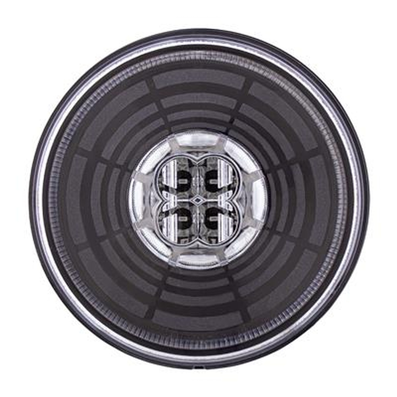 13 LED 4" Round Abyss Light (Back-Up) - White LED/Clear Lens