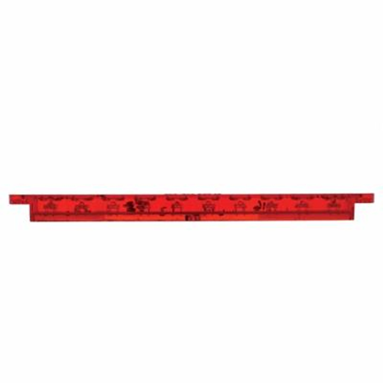 10 LED 9" Split Turn Function Light Bar - Red LED/Red Lens (Bulk)