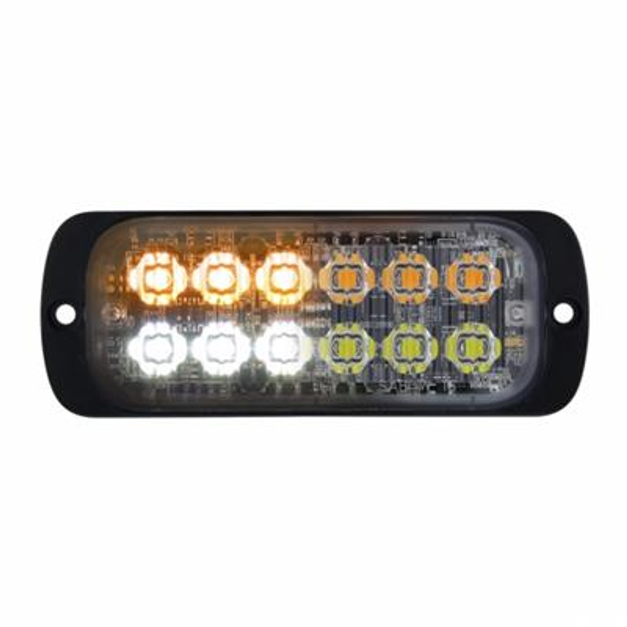 12 High Power LED Super Thin Warning Light - Amber LED & White LED (Bulk)