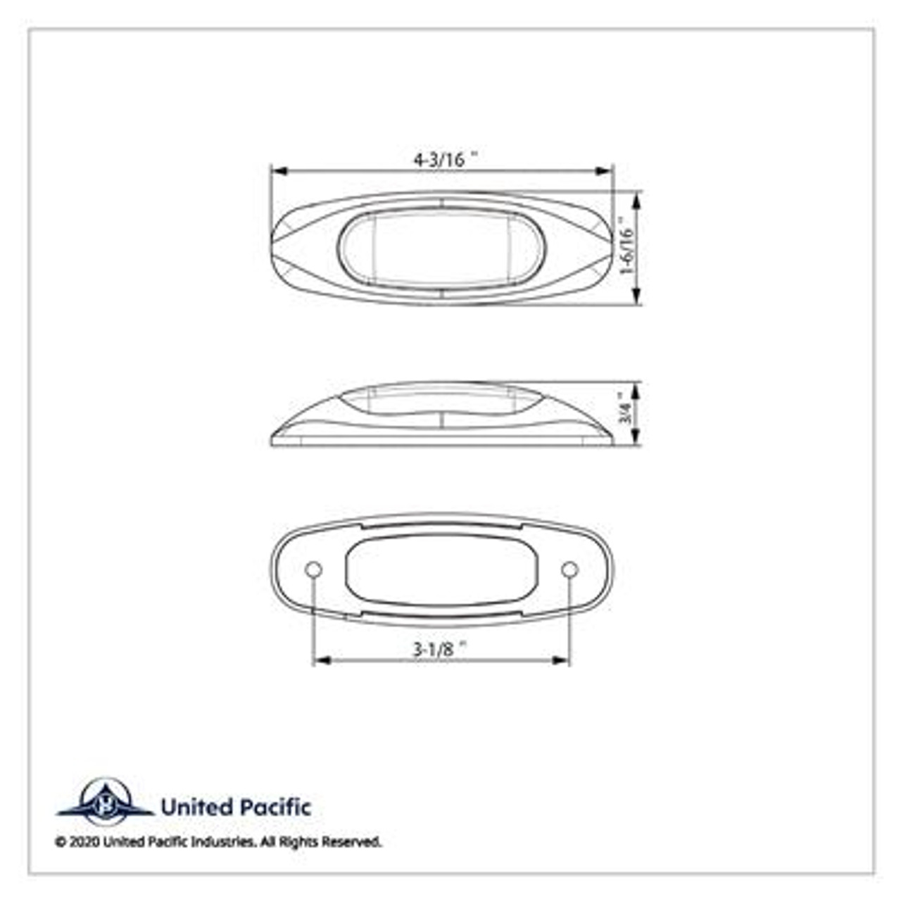 3 LED Light (Clearance/Marker) - Amber LED/Amber Lens