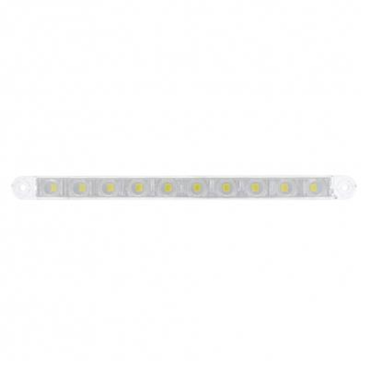 10 LED 9" Dual Function Light Bar - White LED/Clear Lens