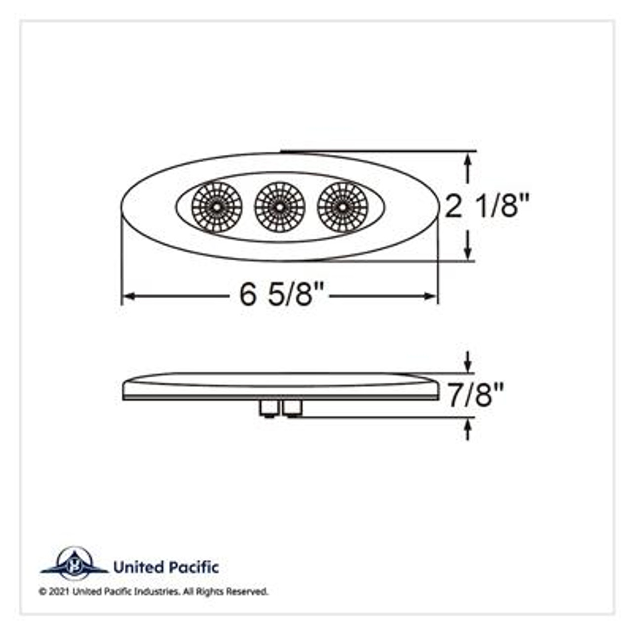 3 LED Slim Profile Reflector Light (Clearance/Marker) - Amber LED/Clear Lens