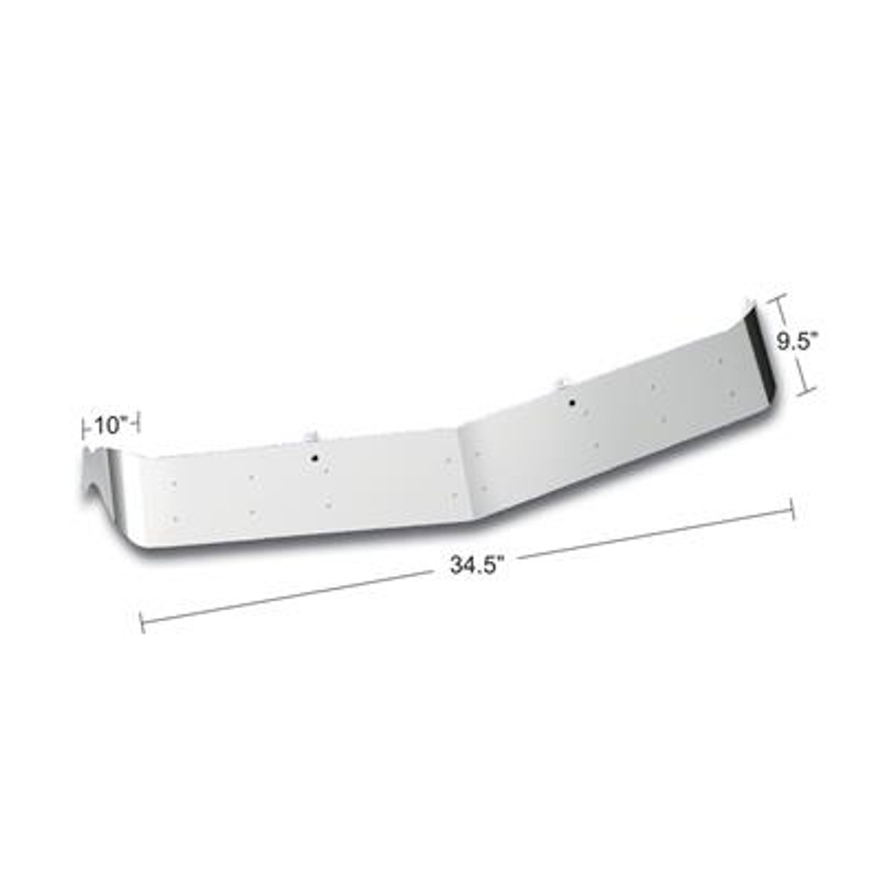 Stainless OEM Style Sunvisor For Mack CH/CX/ Granite/Vision Without Roof Fairing