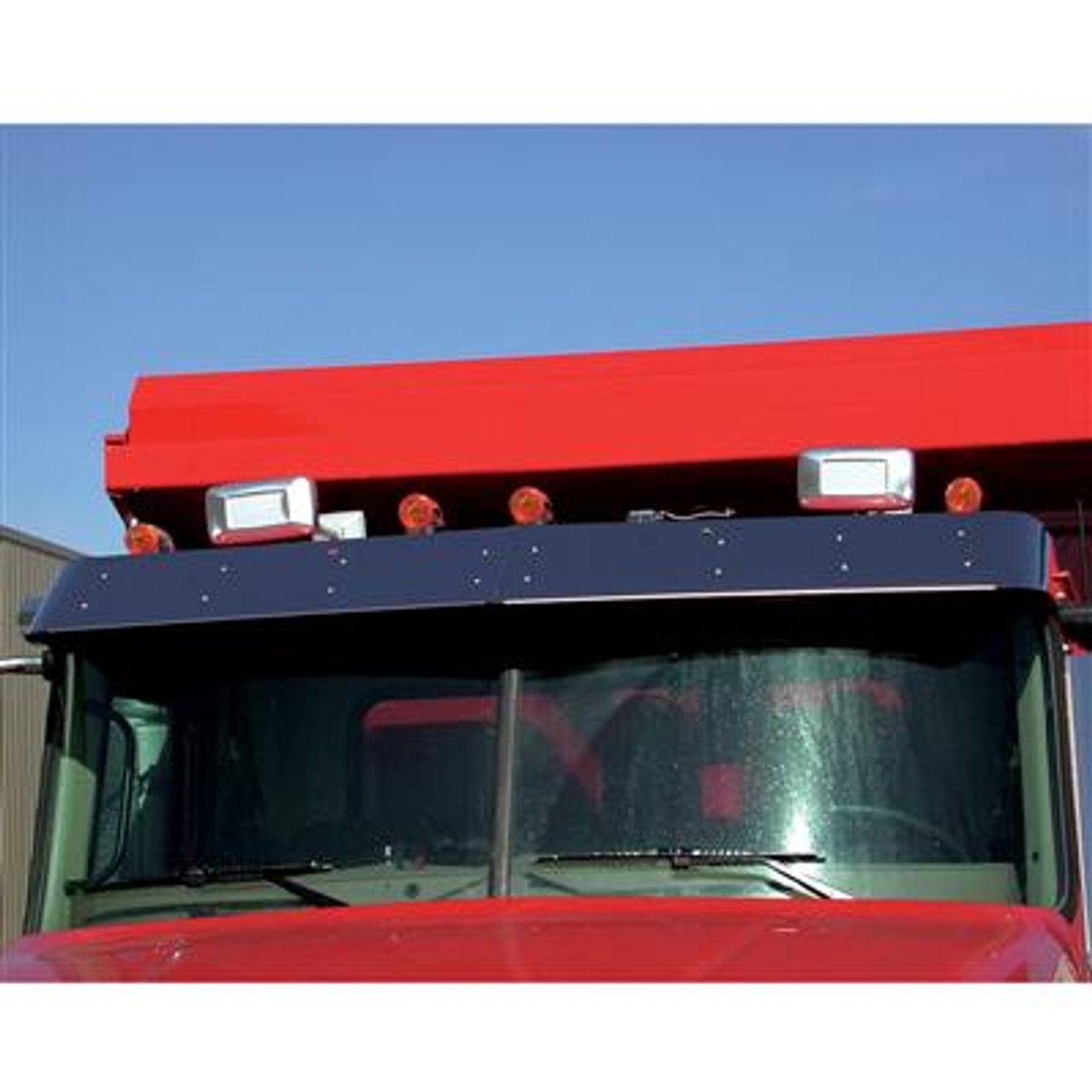 Stainless OEM Style Sunvisor For Mack CH/CX/ Granite/Vision Without Roof Fairing