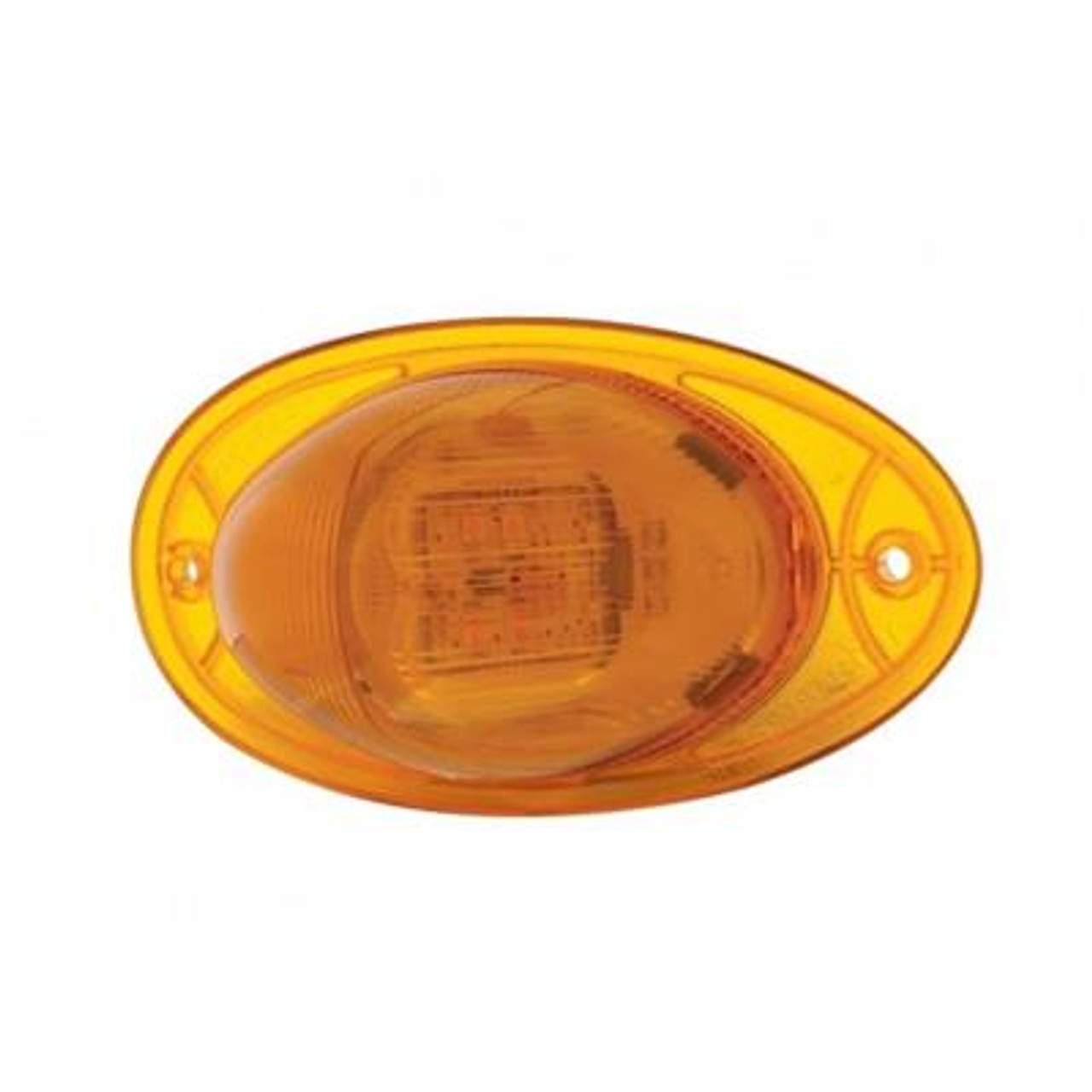 7 LED Turn Signal Light For 2008-2017 Freightliner Cascadia - Dome Lens, Amber LED/Amber Lens