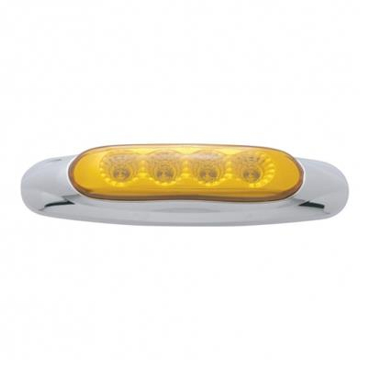 4 LED Reflector Light (Clearance/Marker) - Amber LED/Amber Lens