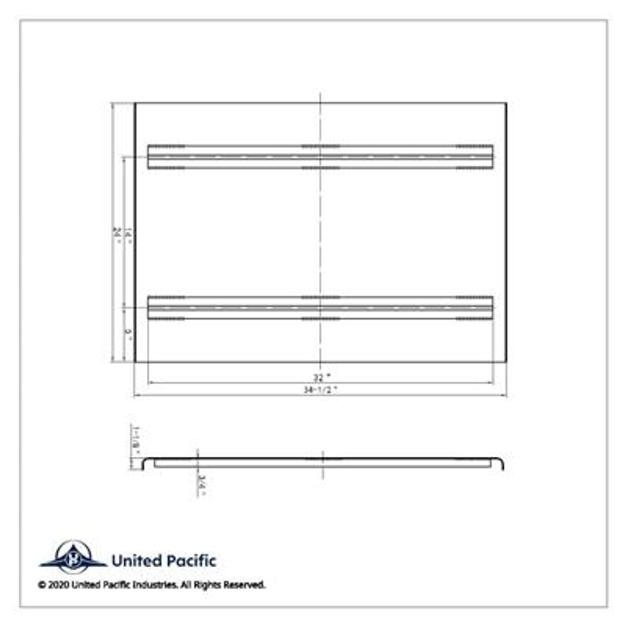 24" X 34-1/2" Aluminum Diamond Deck Plate