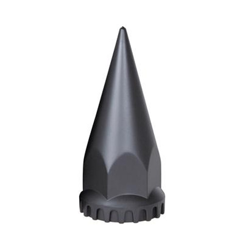 33mm X 4-3/4" Matte Black Spike Nut Covers With Flange- Thread-On (60-Pack)