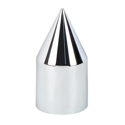 1-1/8" x 2-13/16" Chrome Plastic Spike Nut Covers - Push-On (Color Box Of 10)