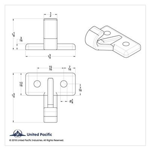 Kenworth Sun Visor Hook (Card of 2)