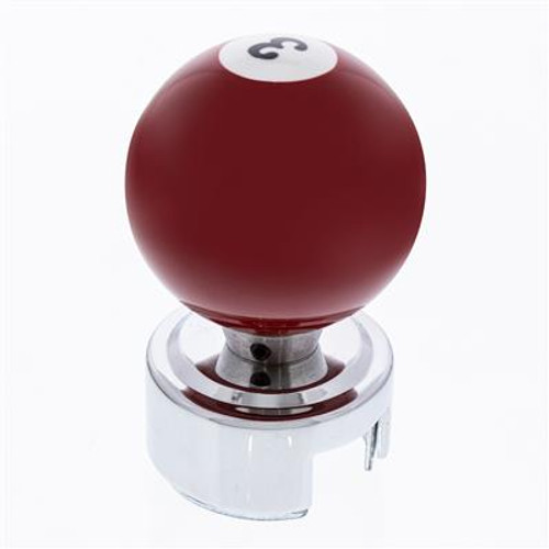 Number 3 Pool Ball Gearshift Knob For 13/15/18 Speed Eaton Style Shifters