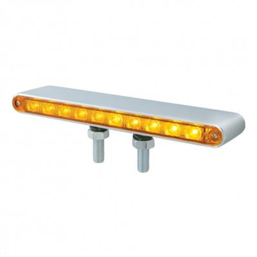 20 LED 9" Double Face Light Bar - Amber & Red LED/Amber & Red Lens