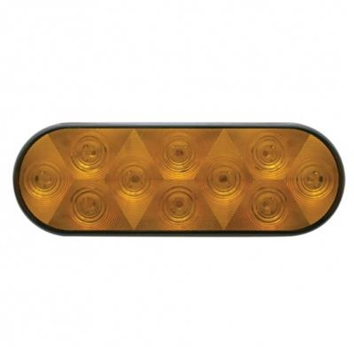 10 LED 6" Oval Turn Signal Light - Amber LED/Amber Lens