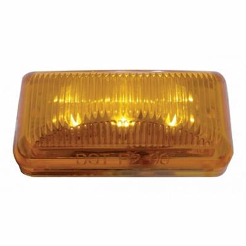 6 LED Rectangular Light (Clearance/Marker) - Amber LED/Amber Lens (Bulk)