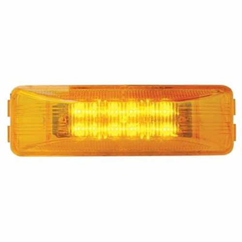 12 LED Rectangular Light Kit (Clearance/Marker) - Amber LED/Amber Lens (Bulk)